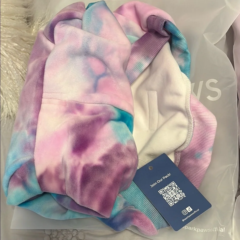 NWT Spark Paws hoodie set. Human S, Pet 2XL. SKYDYE blue purple set - Picture 5 of 6